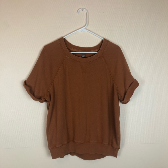 aerie Sweaters - Aerie Orange Short Sleeve Crew Neck Sweater size M